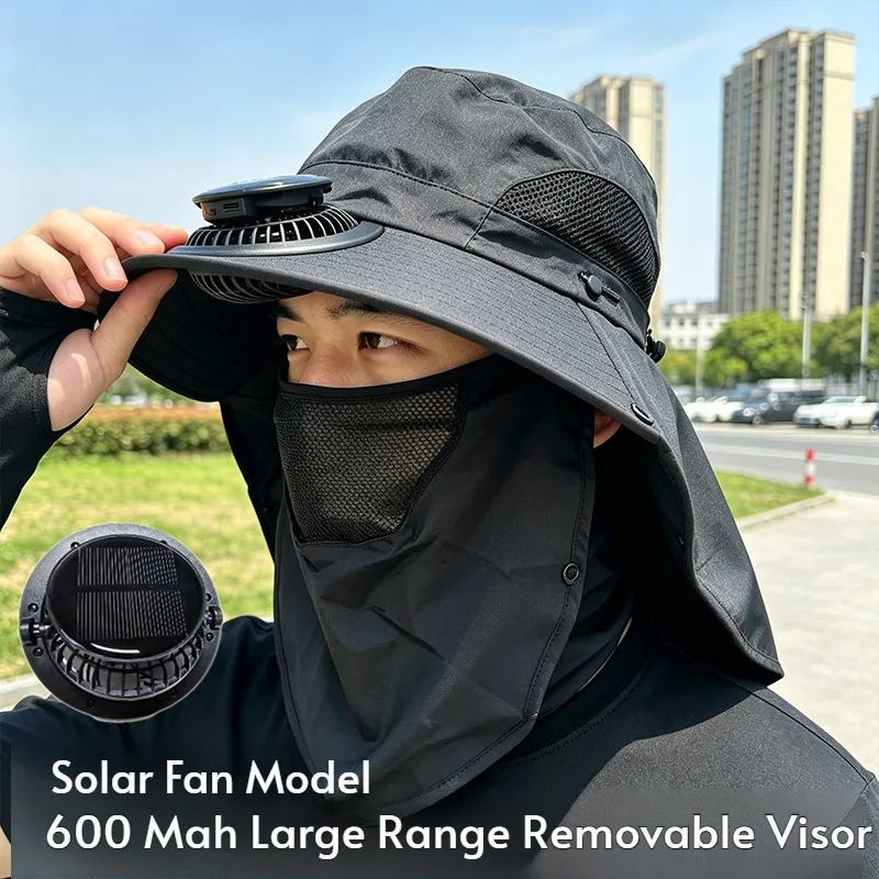 Renewable Energy Fan - 2026년형 신형 태양광 충전식 팬 모자,