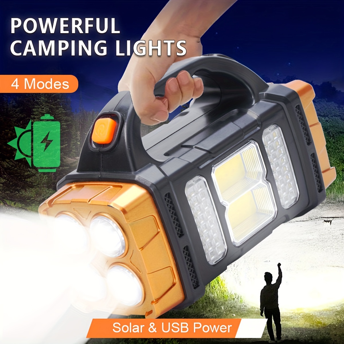 새로운 업그레이드 충전식 고출력 태양광 LED 손전등, - Renewable Energy Solar 리뷰 및 가격