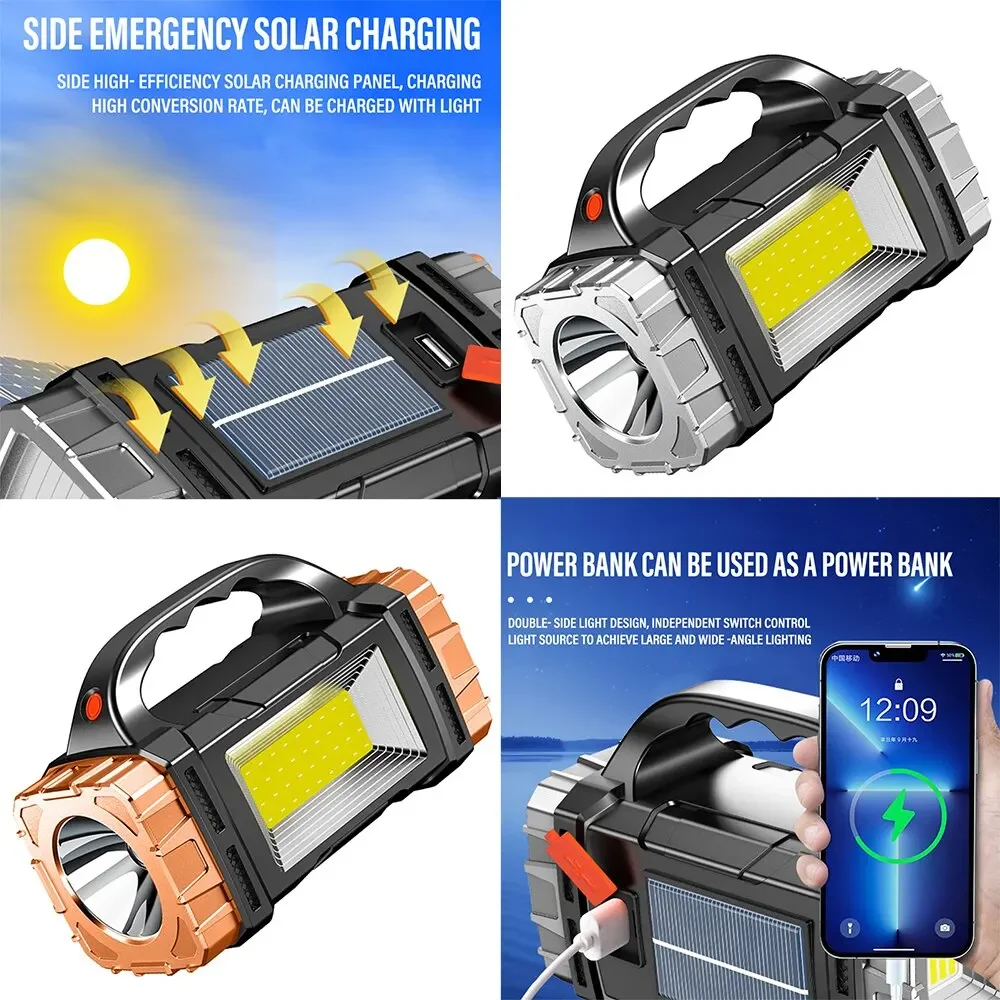 새로운 업그레이드 충전식 고출력 태양광 LED 손전등, - Renewable Energy Solar 리뷰 및 가격