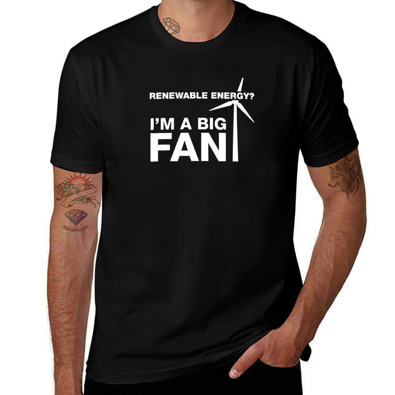 재생 에너지? 나는 큰 팬입니다 티셔츠 패션 심플 캐주 - Renewable Energy Fan 리뷰 및 가격