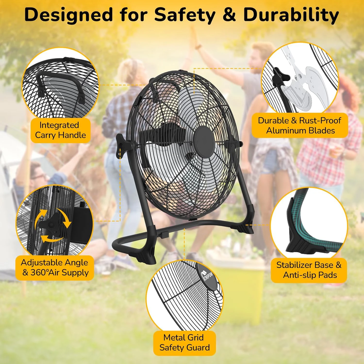 12인치 휴대용 태양열 바닥 선풍기, 충전식 가정용/차 - Renewable Energy Fan 리뷰 및 가격